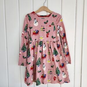 Mini Boden Pink Christmas Play Dress 8/9